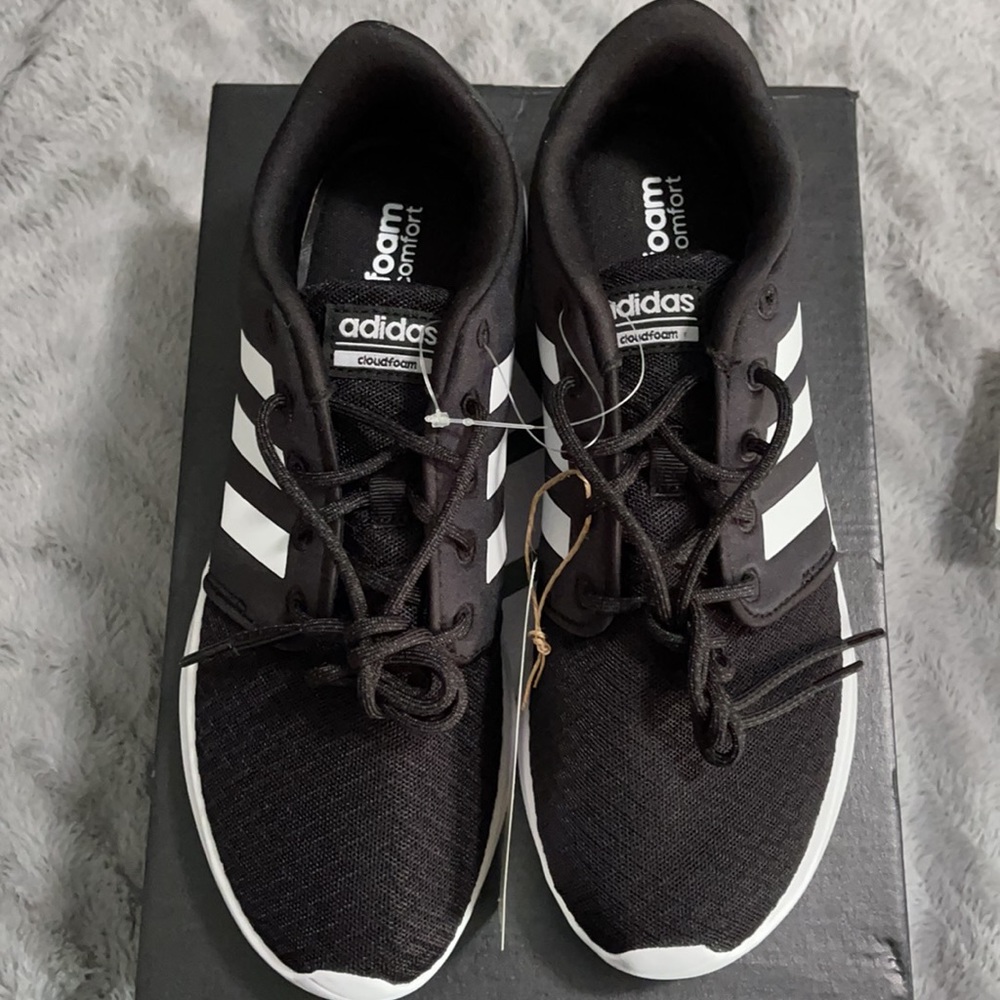 adidas Athletic Shoes Sneakers Black White Size 9
